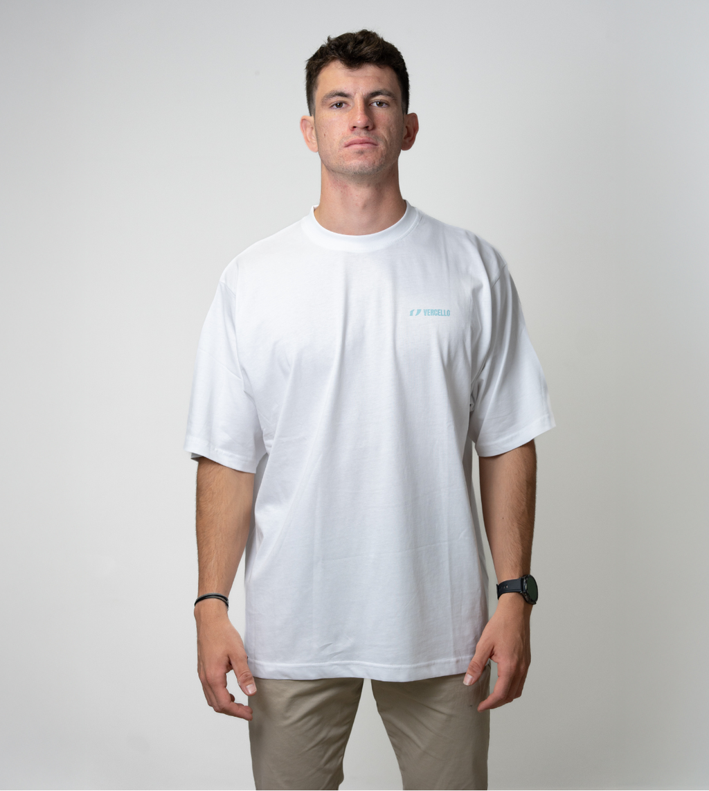 Camiseta Vercello Keels Blanca Oversize
