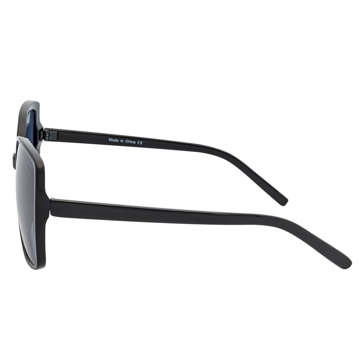 JUSTINE - Oversize Square Sunglasses Black Smoke