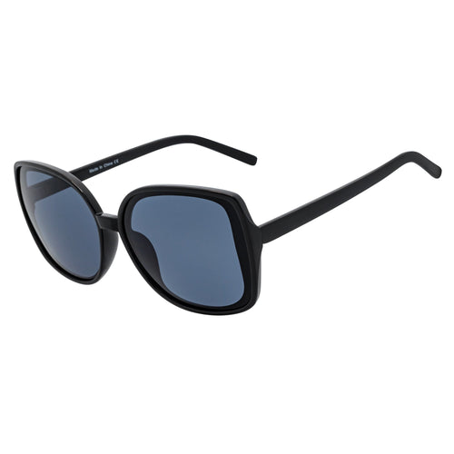 JUSTINE - Oversize Square Sunglasses Black Smoke